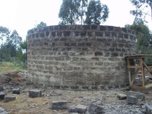 The water storage tank at Kiria Primary School